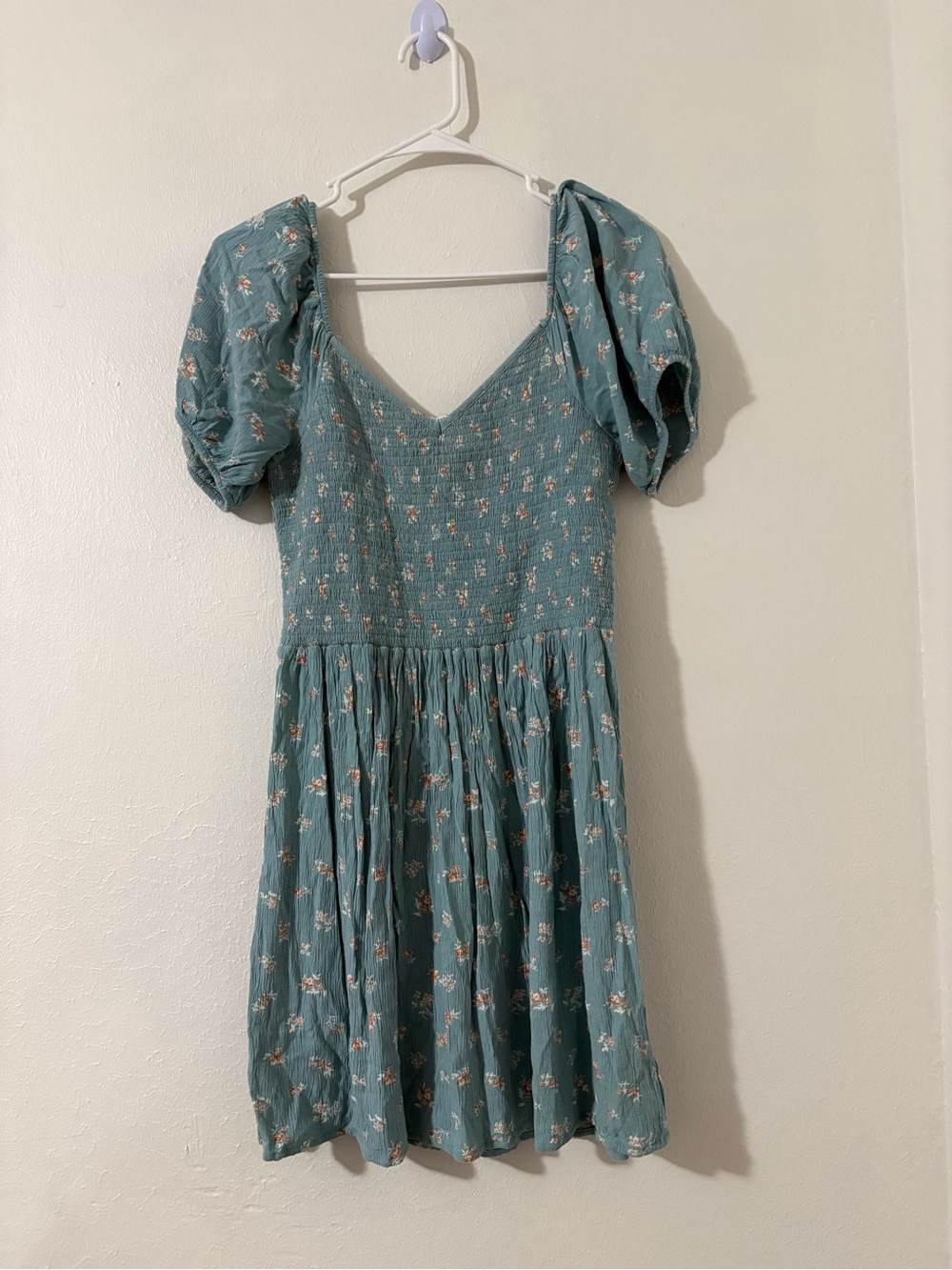 American Eagle Puff Sleeve Floral Mini Dress | Size: Medium